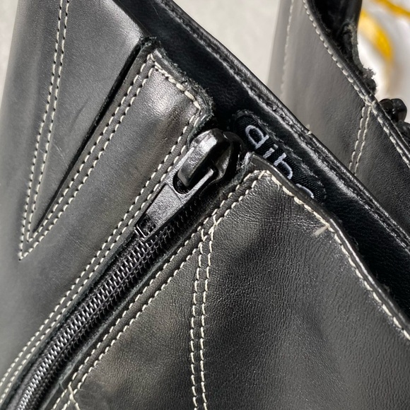 Diba Vintage Y2K Pointed Toe Boots Retro 90s Black Leather Heel - Picture 11 of 16